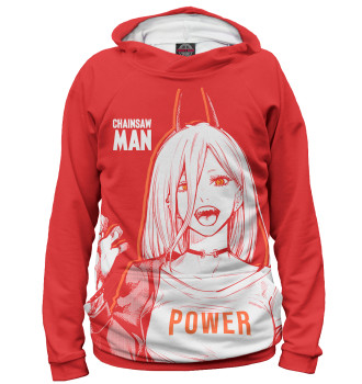 Женское Худи Пауэр красный фон
