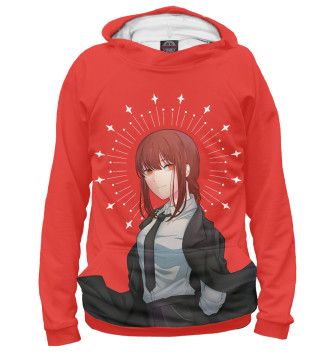 Женское Худи Человек-Бензопила Black and Red Anime