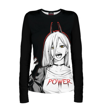 Женский Лонгслив Пауэр черный фон
